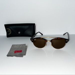 RAY-BAN RB 4346 CLUBROUND DOUBLE BRIDGE 990/33 SUNGLASSES
